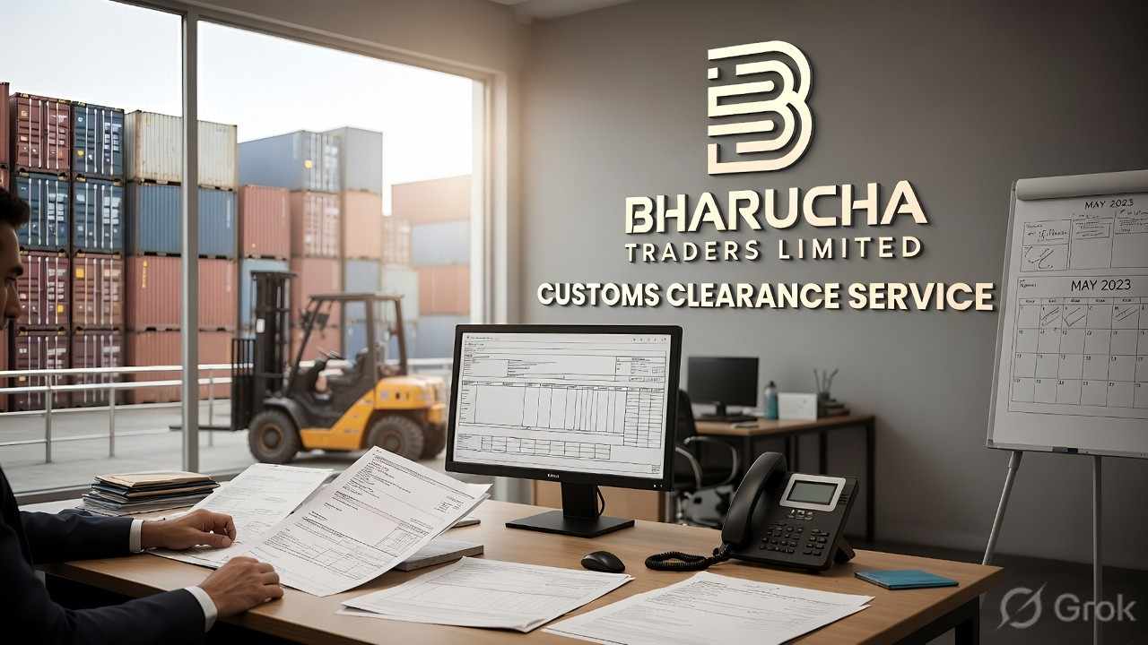 UK customs clearance service – Bharucha Traders handling import declarations at Southampton port